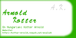 arnold kotter business card